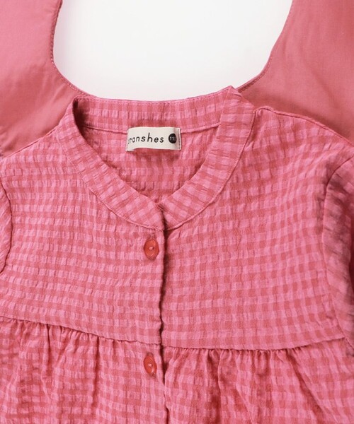 BRANSHES（ブランシェス）の「【プチレディ】ビッグ衿ブラウス（着脱可）（シャツ/ブラウス・キッズ・フューシャピンク/オフホワイト・120/110/100/150/140/130/90）」の4枚目の写真