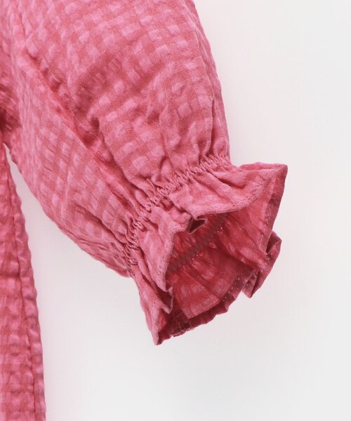 BRANSHES（ブランシェス）の「【プチレディ】ビッグ衿ブラウス（着脱可）（シャツ/ブラウス・キッズ・フューシャピンク/オフホワイト・120/110/100/150/140/130/90）」の5枚目の写真