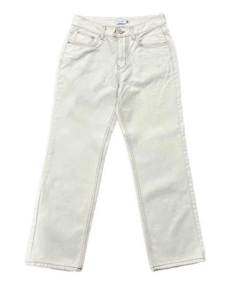 RENOL（レノル）の「韓国ファッション RENOL レノル stitch denim pants ステッチ デニムパンツ ストレートデニム ジーンズ 長ズボン（デニムパンツ・メンズ・ライトベージュ・S/M/L）」の9枚目の写真