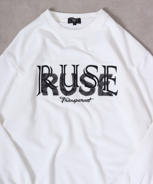 in the attic(インジアティック)の「in the attic 胸ブラシロゴ&刺繍裏毛トレーナー(スウェット・メンズ・ブラック/ホワイト・L/M)」の5枚目の写真