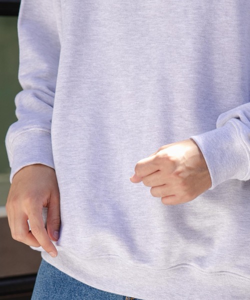 WEGO(ウィゴー)の「WEGO/ヘビーウエイトハーフZIPワンポイントプルオーバー(パーカー・メンズ・グレー/ブラック/ホワイト・LARGE/MEDIUM)」の19枚目の写真