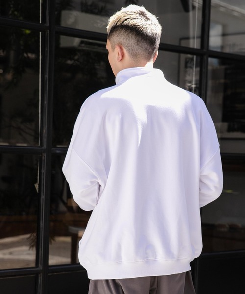 WEGO(ウィゴー)の「WEGO/ヘビーウエイトハーフZIPワンポイントプルオーバー(パーカー・メンズ・グレー/ブラック/ホワイト・LARGE/MEDIUM)」の21枚目の写真