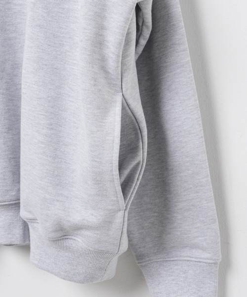 WEGO(ウィゴー)の「WEGO/ヘビーウエイトハーフZIPワンポイントプルオーバー(パーカー・メンズ・グレー/ブラック/ホワイト・LARGE/MEDIUM)」の14枚目の写真