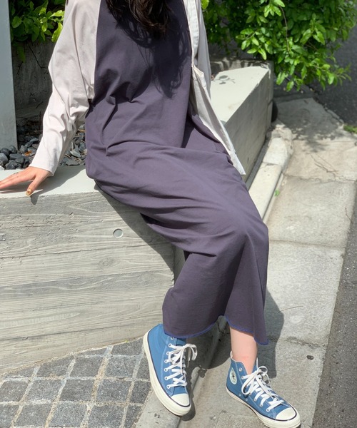 mi via loca(ミヴィアロカ)の「ビッグスリーブ ラグランTシャツワンピース(ワンピース・レディース・グレー/ブラック×ホワイト/スミクロ/ブルー・FREE)」の22枚目の写真