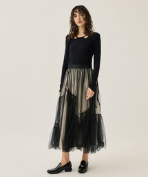 murral ミューラル　エンブロイダリースカート Everlasting embroidery lace skirt (Green)