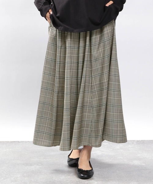 GLOBAL WORK Smile Seed Store（グローバルワーク スマイルシードストア）の「ギャザーフレアイージーパンツ/964863（その他パンツ・レディース・モカ/ライトグレー/杢グレー/ブラック・X-LARGE/LARGE/MEDIUM/SMALL）」の3枚目の写真