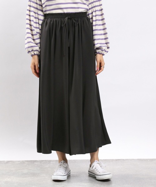 GLOBAL WORK Smile Seed Store（グローバルワーク スマイルシードストア）の「ギャザーフレアイージーパンツ/964863（その他パンツ・レディース・モカ/ライトグレー/杢グレー/ブラック・X-LARGE/LARGE/MEDIUM/SMALL）」の13枚目の写真