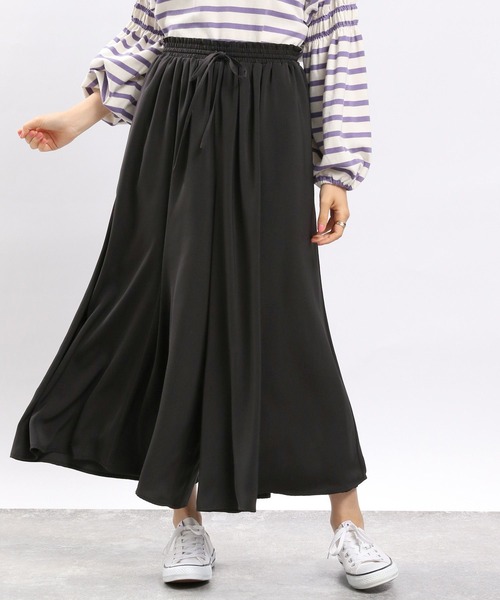 GLOBAL WORK Smile Seed Store（グローバルワーク スマイルシードストア）の「ギャザーフレアイージーパンツ/964863（その他パンツ・レディース・モカ/ライトグレー/杢グレー/ブラック・X-LARGE/LARGE/MEDIUM/SMALL）」の14枚目の写真