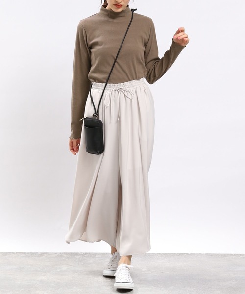 GLOBAL WORK Smile Seed Store（グローバルワーク スマイルシードストア）の「ギャザーフレアイージーパンツ/964863（その他パンツ・レディース・モカ/ライトグレー/杢グレー/ブラック・X-LARGE/LARGE/MEDIUM/SMALL）」の15枚目の写真