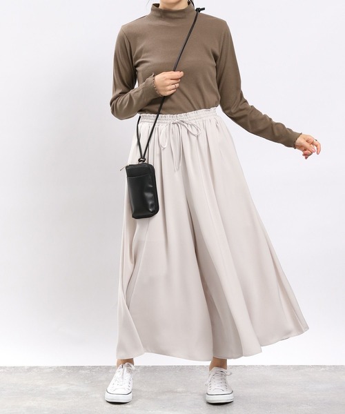 GLOBAL WORK Smile Seed Store（グローバルワーク スマイルシードストア）の「ギャザーフレアイージーパンツ/964863（その他パンツ・レディース・モカ/ライトグレー/杢グレー/ブラック・X-LARGE/LARGE/MEDIUM/SMALL）」の16枚目の写真