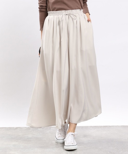 GLOBAL WORK Smile Seed Store（グローバルワーク スマイルシードストア）の「ギャザーフレアイージーパンツ/964863（その他パンツ・レディース・モカ/ライトグレー/杢グレー/ブラック・X-LARGE/LARGE/MEDIUM/SMALL）」の19枚目の写真