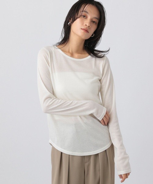 A part by（アパートバイ）の「ラメクルー_長袖（Tシャツ/カットソー・レディース・グレー系その他/ブラック/アイボリー・FREE）」の2枚目の写真