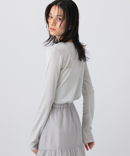 A part by（アパートバイ）の「ラメクルー_長袖（Tシャツ/カットソー・レディース・グレー系その他/ブラック/アイボリー・FREE）」の10枚目の写真