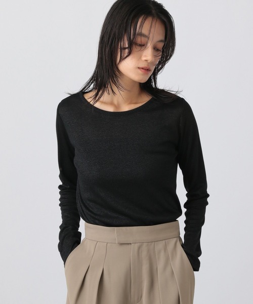 A part by（アパートバイ）の「ラメクルー_長袖（Tシャツ/カットソー・レディース・グレー系その他/ブラック/アイボリー・FREE）」の12枚目の写真