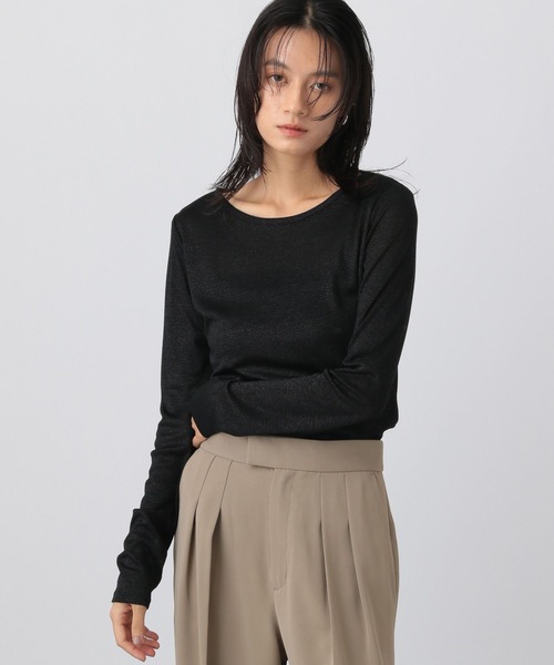 A part by（アパートバイ）の「ラメクルー_長袖（Tシャツ/カットソー・レディース・グレー系その他/ブラック/アイボリー・FREE）」の13枚目の写真