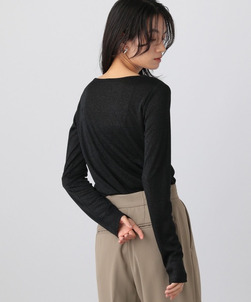 A part by（アパートバイ）の「ラメクルー_長袖（Tシャツ/カットソー・レディース・グレー系その他/ブラック/アイボリー・FREE）」の14枚目の写真