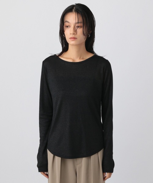 A part by（アパートバイ）の「ラメクルー_長袖（Tシャツ/カットソー・レディース・グレー系その他/ブラック/アイボリー・FREE）」の15枚目の写真