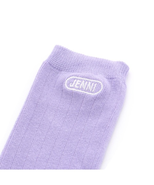 JENNI（ジェニィ）の「オーバルロゴリブニーハイソックス（ソックス/靴下・キッズ・ブラック/オフホワイト/ラベンダー・19-21cm/22-24cm）」の11枚目の写真