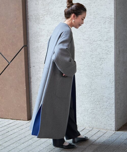 美品 シンプリシテェ S120ブレンドリバーミドルコート グレー 24AW 美品 シンプリシテェ S120ブレンドリバーミドルコート グレー 24AW B.C