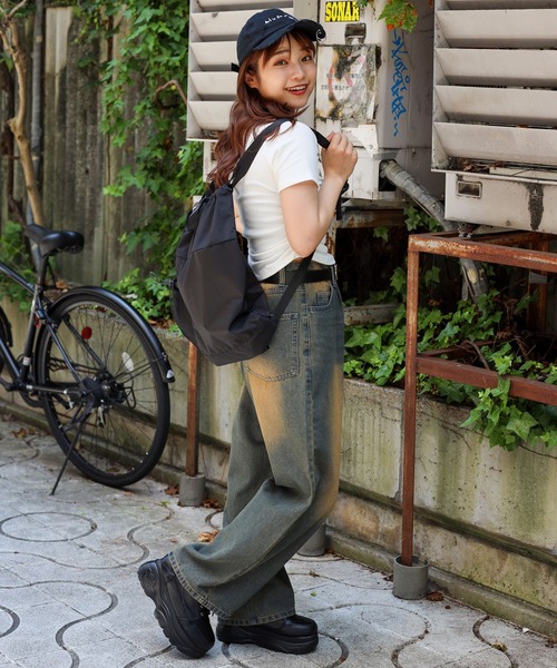 SPINNS(スピンズ)の「ナイロンナップサック(バックパック/リュック・メンズ・グレー/ブラック・ONESIZE)」の18枚目の写真