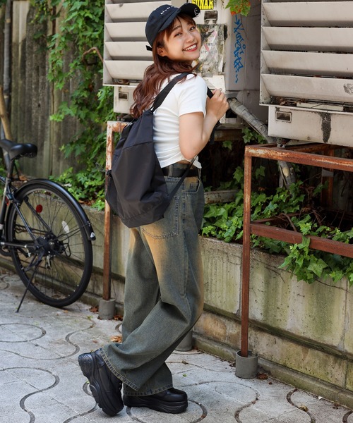 SPINNS(スピンズ)の「ナイロンナップサック(バックパック/リュック・メンズ・グレー/ブラック・ONESIZE)」の19枚目の写真