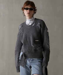 PRANK PROJECT | 【23WINTER PRE ORDER】ハードクラッシュニットプルオーバー / Hard Crashed Knit Pullover(ニット/セーター)