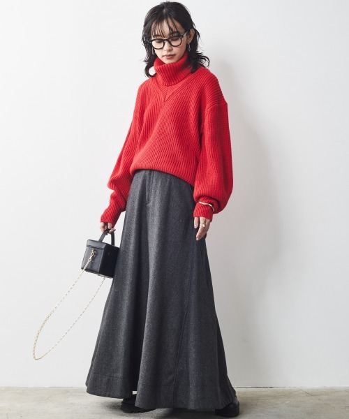 CHIC STYLE（シックスタイル）の「＜大きいサイズ＞ネックウォーマー付ニットプルオーバー シックスタイル（ニット/セーター・レディース・アイボリー/グレー/レッド・L/LL/3L/4L/5L）」の17枚目の写真