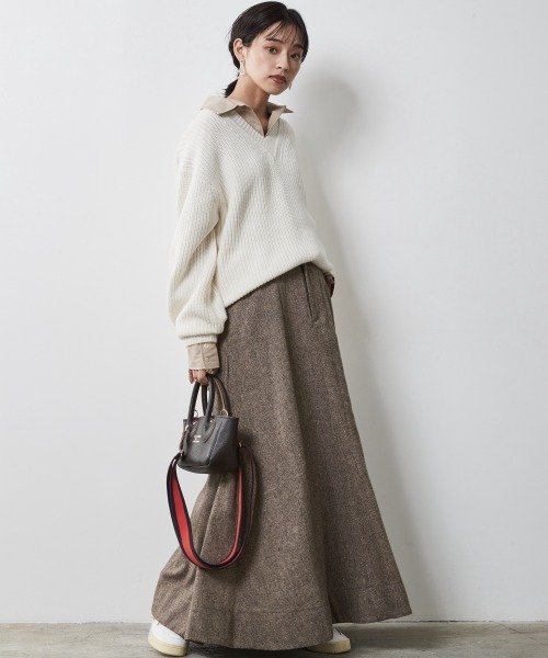 CHIC STYLE（シックスタイル）の「＜大きいサイズ＞ネックウォーマー付ニットプルオーバー シックスタイル（ニット/セーター・レディース・アイボリー/グレー/レッド・L/LL/3L/4L/5L）」の15枚目の写真