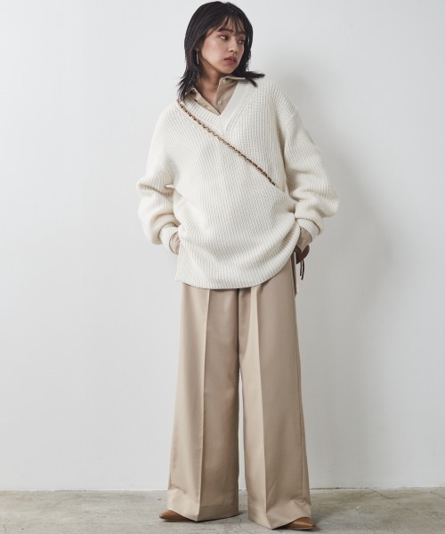 CHIC STYLE（シックスタイル）の「＜大きいサイズ＞ネックウォーマー付ニットプルオーバー シックスタイル（ニット/セーター・レディース・アイボリー/グレー/レッド・L/LL/3L/4L/5L）」の18枚目の写真