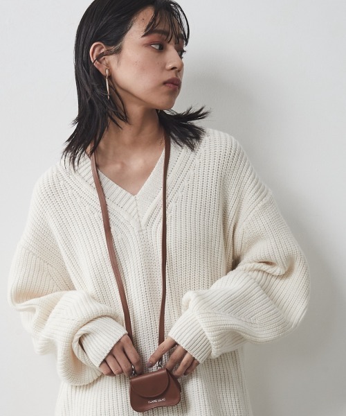 CHIC STYLE（シックスタイル）の「＜大きいサイズ＞ネックウォーマー付ニットプルオーバー シックスタイル（ニット/セーター・レディース・アイボリー/グレー/レッド・L/LL/3L/4L/5L）」の10枚目の写真