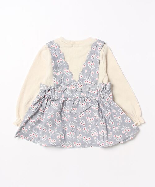 Caldia(カルディア)の「花柄チュニックTシャツ(Tシャツ/カットソー・キッズ・グレー/ピンク・100/110/120/130/140)」の3枚目の写真