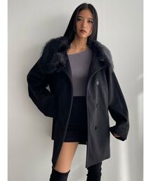 EMODA | オーバーダブルカラーミディコート(ピーコート)