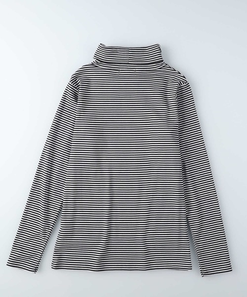 BACK NUMBER(バックナンバー)の「【BACK NUMBER】【エクストラサーモ】タートルネック長袖Tシャツ(Tシャツ/カットソー・レディース・ブラック×ホワイト/オフホワイト/ブラック・M/L)」の8枚目の写真