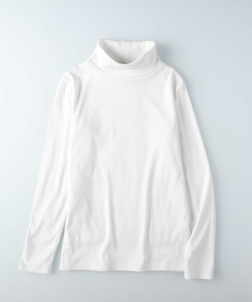 BACK NUMBER(バックナンバー)の「【BACK NUMBER】【エクストラサーモ】タートルネック長袖Tシャツ(Tシャツ/カットソー・レディース・ブラック×ホワイト/オフホワイト/ブラック・M/L)」の5枚目の写真