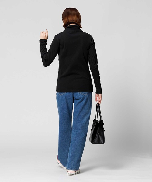 BACK NUMBER(バックナンバー)の「【BACK NUMBER】【エクストラサーモ】タートルネック長袖Tシャツ(Tシャツ/カットソー・レディース・ブラック×ホワイト/オフホワイト/ブラック・M/L)」の13枚目の写真