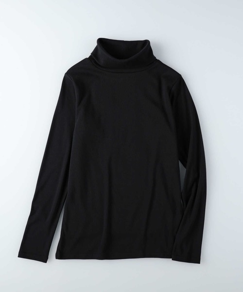 BACK NUMBER(バックナンバー)の「【BACK NUMBER】【エクストラサーモ】タートルネック長袖Tシャツ(Tシャツ/カットソー・レディース・ブラック×ホワイト/オフホワイト/ブラック・M/L)」の6枚目の写真