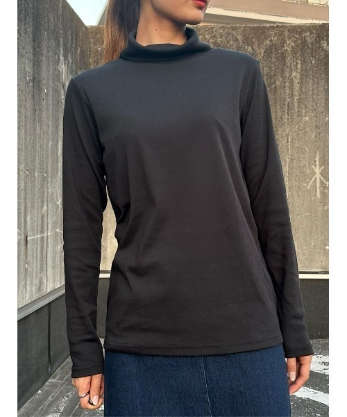 BACK NUMBER(バックナンバー)の「【BACK NUMBER】【エクストラサーモ】タートルネック長袖Tシャツ(Tシャツ/カットソー・レディース・ブラック×ホワイト/オフホワイト/ブラック・M/L)」の19枚目の写真