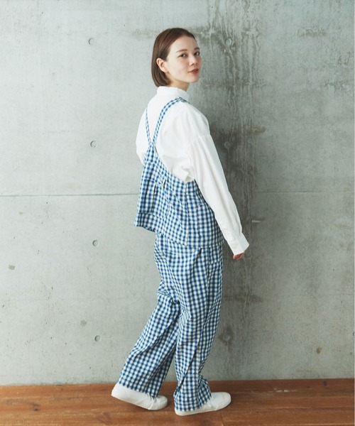 PAR ICI（パーリッシィ）の「ギンガム/ヒッコリー/ネップデニム ワーク
