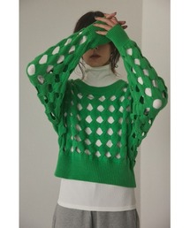 BLACK BY MOUSSY | hole knit tops(ホールニットトップス)(ニット/セーター)
