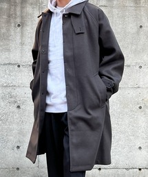 CERCA | 【BEL】ウールライク チンストラップ付ステンカラーコート(BG/)(ステンカラーコート)