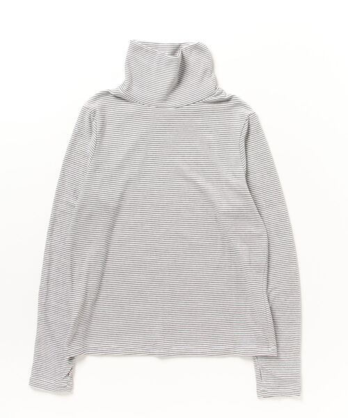 gossip!ロサンゼルス(ゴシップロサンゼルス)の「ボーダー柄 タートルネック 長袖トップス 日常&シンプル(Tシャツ/カットソー・レディース・ホワイト/ブラック・FREE)」の13枚目の写真