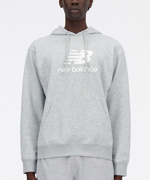 NEW BALANCE(ニューバランス)の「new balance/ニューバランス スウェットパーカー プルオーバー デカロゴ MT41501(パーカー・メンズ・ブラック/グレー/ネイビー・2XL/L/M/XL)」の4枚目の写真