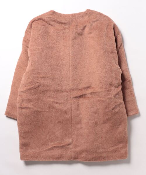 REAL CUBE（リアルキューブ）の「中綿シャギーコクーンコート（その他アウター・レディース・ピンクベージュ・M）」の2枚目の写真