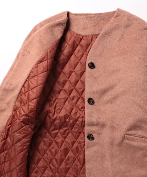 REAL CUBE（リアルキューブ）の「中綿シャギーコクーンコート（その他アウター・レディース・ピンクベージュ・M）」の3枚目の写真