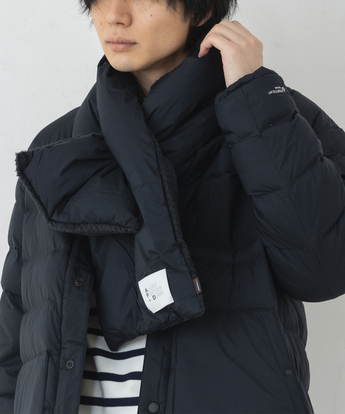 ALLIED FEATHER+DOWN(アライドフェザーダウン)の「【ALLIED FEATHER&DOWN】 Bulky Down マフラー(マフラー・メンズ・ベージュ/ブラック・FREE)」の8枚目の写真