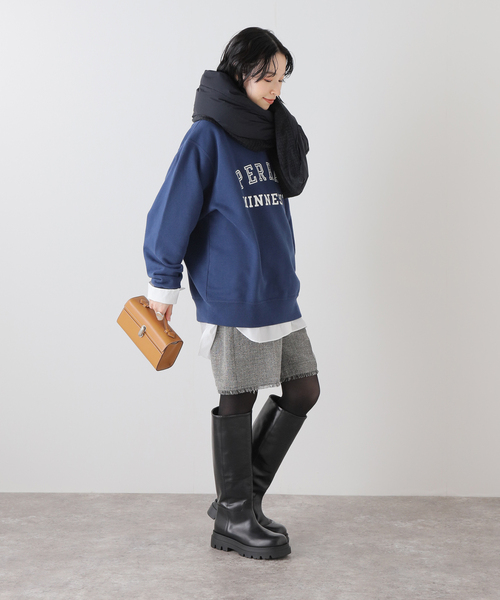 ALLIED FEATHER+DOWN(アライドフェザーダウン)の「【ALLIED FEATHER&DOWN】 Bulky Down マフラー(マフラー・メンズ・ベージュ/ブラック・FREE)」の22枚目の写真