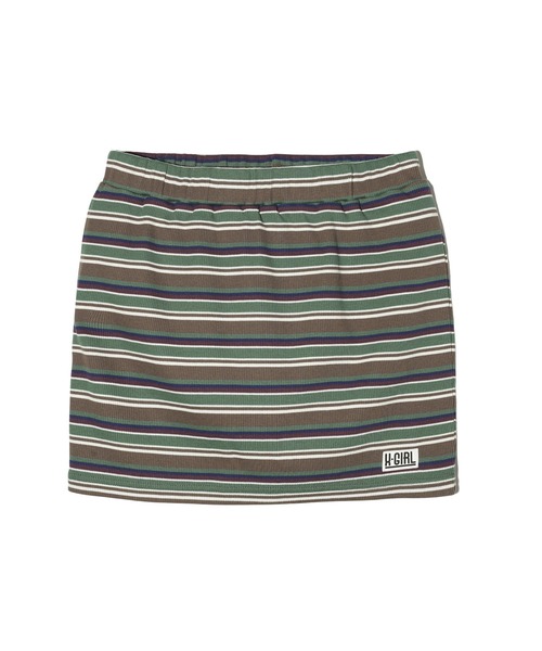 X-girl（エックスガール）の「STRIPED S/S TOP AND SKIRT SET UP（ワンピース・レディース・ブラック/ブルー/ブラウン・M/S）」の18枚目の写真