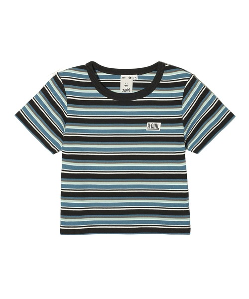 X-girl（エックスガール）の「STRIPED S/S TOP AND SKIRT SET UP（ワンピース・レディース・ブラック/ブルー/ブラウン・M/S）」の19枚目の写真