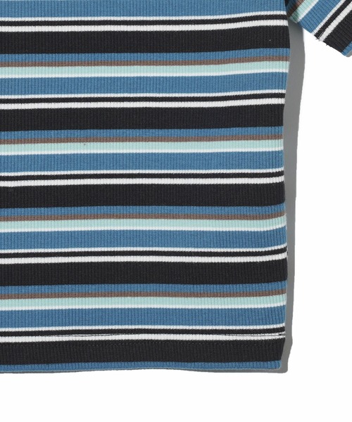 X-girl（エックスガール）の「STRIPED S/S TOP AND SKIRT SET UP（ワンピース・レディース・ブラック/ブルー/ブラウン・M/S）」の16枚目の写真