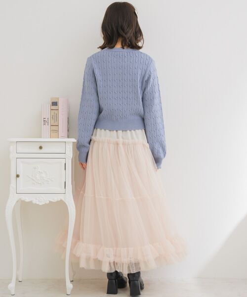 ems excite（エムズエキサイト）の「ロゴプレートケーブルNT（ニット/セーター・レディース・ベージュ/ダークブルー/ナチュラル/ブルー・FREE）」の21枚目の写真